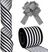 Ribbon for Crafts Wired - Black and white striped polyester Wired Ribbon, 10 Yards 2.5 Inch Wired Ribbon, Christmas Ribbon Wired, Craft Ribbon for...
