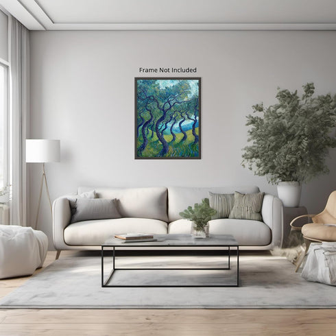Posterizer 1 pcs-classic oil painting inspired art-wild swirling trees 2-Collectibles & Fine Art-Retro Art-Decor for Home & Office- unframed wall ...