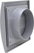 Gray Exhaust Hood Vent 4'' Inch with Built-in Pest Guard Screen and Flange, White, Air Vent Cover, HVAC Exhaust Vent Duct Cover, Exhaust Cap