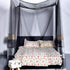 Goplus Mosquito Net, 4 Corner Post Bed Canopy, Quick and Easy Installation for King Size Beds Large Queen Size Bed Curtain (Black)...