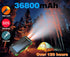 Solar Charger Power Bank 36800mah,18W PD 5V*3.1A Fast Charging,QC3.0 Portable Charger Solar Power Bank,IP67 Waterproof Camping Gear Accessory (Gre...