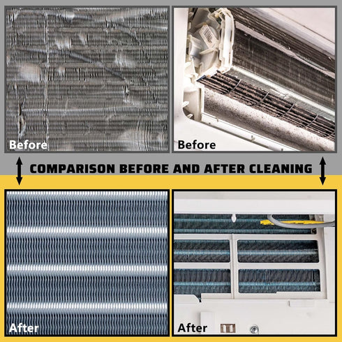 Air Conditioner Condenser Fin Cleaning Brush,Condenser Fin Straightener Fin Comb and Refrigerator Coil Cleaning Whisk Brush,Air Conditioner Cleane...