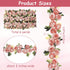 OIIKI 5 Yards Flower Trim Ribbon, Wedding lace Fabric Ribbon, Rose Ribbon Trim Flower Embroidered Trim Polyester Trim Ribbon for Wedding Appliques...