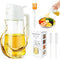 Ponpon Oil Sprayer for Cooking, 16oz Olive Oil Spray Bottle, Oil Dispenser for Kitchen for Barbecue, Salad, Cooking, Baking (White)...