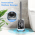 HAMITOR Toilet Bowl Brush Holder Set: Curved Design with Holder for Deep Cleaning Under Rim - Compact Hidden Scrubber for Small Space - Modern RV ...