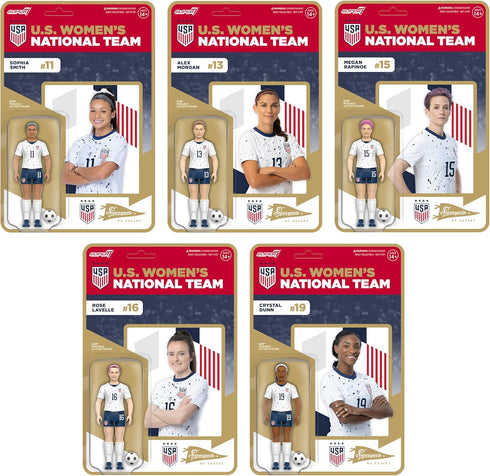 Super7 USWNT Soccer Crystal Dunn - 3.75" U.S. Women's National Team Action Figure with Soccer Ball Accessory Sports Collectibles and Retro Toys...