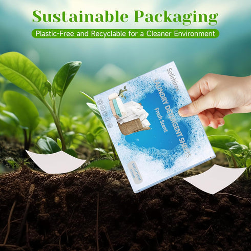 Travel Laundry Detergent - Laundry Sheets Detergent Eco-friendly No Plastic Recyclable Packaging,Washing Detergent Soap Strips for Home Dorm Trave...