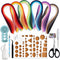 JUYA Paper Quilling Kits with 30 Colors 600 Strips and 8 Tools (Paper Width:3mm, Blue Tools)...