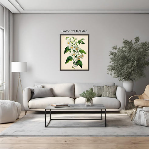 Posterizer 1 pcs-delicate art of white blossoms and lush green foliage 3-Floral & Botanical Art Gift for Men Women Entrepreneur Teens Decor for ...
