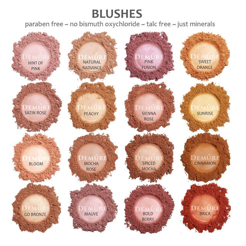 Demure Mineral Blush Makeup (Hint of Pink), Loose Powder Makeup, Natural Makeup, Blush Makeup, Professional Makeup, Cruelty Free Makeup, Blush Pow...