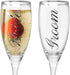 BANBERRY DESIGNS Bride and Groom Champagne Glasses Set of 2 Elegant Toasting Flutes Silver Wedding Champagne Set Wedding Glasses 6 oz...