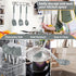 Kitchen Utensils Set, 4Pcs P&P CHEF Silicone Cooking Utensils Spatulas, Heat-proof Turner Spoon for Turning Mixing, Dishwasher Safe, (Grey)...
