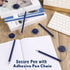 Secure Pen with Adhesive Pen Chain and Security Blue Ink Pen Holder for Home Office Supplies (20 Pieces)...