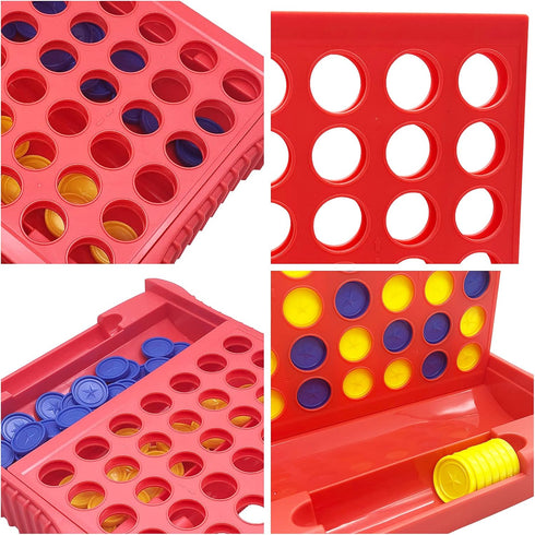 4 in a Row Game - 6 Spare Discs included, Board Games Toys for Girls, Classic Four in a Row and Family Fun Games for Ages 3 4 5 6 7 8 12 Year Old ...