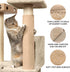 Furhaven Wrap Around Scratching Post Cover for Indoor Cats, Fits Posts Up to 3.5" Diameter, Durable & Less Mess - Tiger Tough Carpet Scratch Mat -...