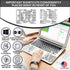 SYNERLOGIC Windows + Word/Excel (for Windows) Quick Reference Guide Keyboard Shortcut Stickers, No-Residue Vinyl (Clear/Small/Combo/5sets)...