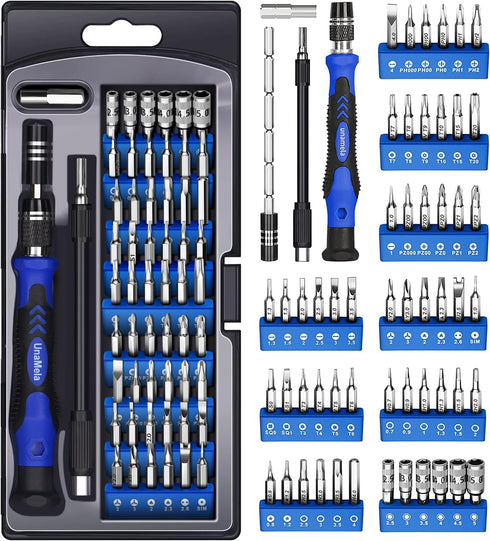 UnaMela Electronics Precision Screwdriver Set: 61 in 1 Small Magnetic Repair Tool Kit Mini Screw Driver with Case for Computer, Laptop, PC, Camera...