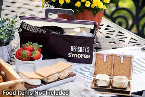 Hershey's S'mores Caddy, Store All Essentials for Making S'mores, S'mores on the Go, Camping Essentials, Ideal for Picnics and Tailgating, Removab...