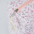 Quilted Cosmetic Bag for Women (Pink Flowers), Cotton Makeup Bag, Kawaii Cosmetic bag, Floral pouch, Floral cosmetic bag, Large Travel Toiletry Ba...