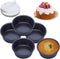 4 Inch Cake Pan Set of 5, Nonstick Cheesecake Round Cake Pans with 100 Pieces Parchment Paper, Mini Cake Tins for Baking, Non-Toxic & Leakproof Ci...