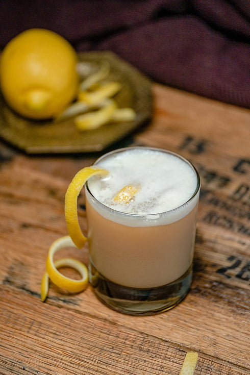 Wixology Cocktail Inspired Whiskey Sour Soy Candle - Lemon and Sugar Scented Candle in Reusable Rocks Glass - Made in Kentucky - 7 oz (Whiskey Sou...