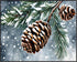 Posterizer 1 pcs-pinecones in snowey winter nature 1-Landscape & Nature Art-GIft for Men Women Teens-Living Room Bedroom Decor- unframed wall art...
