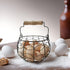 Wire Egg Basket for Gathering Fresh Eggs,Egg Baskets for Fresh Egg Farmhouse,Egg Collecting Basket,Round Metal Egg Basket With Handle,Refrigerator...
