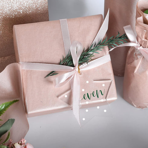 UNIQOOO 100 Sheets 20X14 Premium Metallic Rose Gold Champagne Gold Tissue Gift Wrap Paper Bulk Recyclable Gift Wrapping Accessory - Perfect for Sm...