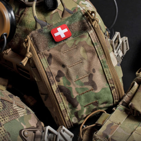 Medic Red Cross Patch, First Aid Morable Patch Perfect for Tactical IFAK, EMT Trauma Pouch 1.5-Inch 3D High Relief Patch Nurse Doctor Emergency 6 ...