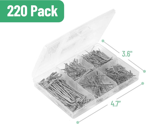 Mr. Pen- T Pins for Sewing, 220 Pack, Assorted Sizes, Wig T Pins for Blocking Knitting...