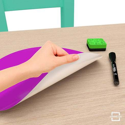 SCRIBBLEDO 8 Pack Dry Erase Dots 11 inch Colorful Dry Erase Circles for Tables Whiteboard Wall Removable Vinyl for School Classroom Teachers Stude...