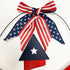 Metal Hanging Americana Fireworks Sign Patriotic Wall Decor American Flag Hanging Metal Star Wreath 4th July Garden Yard Signs Independence Day In...