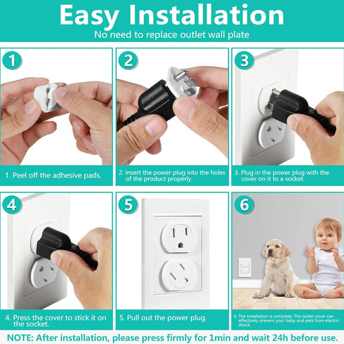 Outlet Covers (38 Pack) Child Proof Outlet Plug Covers Self-Closing Design Swivel Baby Proof Outlet Covers Durable ABS Plastic Electrical Outlet P...