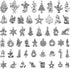 JIALEEY Christmas Charms, Wholesale Bulk Lots Christmas Charm Mixed Tibetan Silver Metal Pendants DIY for Jewelry Making Crafting Ornaments...