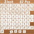 3 Inch Letter Stencils for Painting on Wood, 62 Pcs Calligraphy Alphabet Stencils and Number Stencils, Cursive Lettering Stencil Upper and Lowerca...