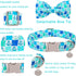 Dog Collar with Bow Tie, Comfortable Cotton Summer Dog Bowtie Collar, Durable Metal Buckle Cute Pet Collar for Medium Girl Boy Dog, M, Neck 13.5-2...