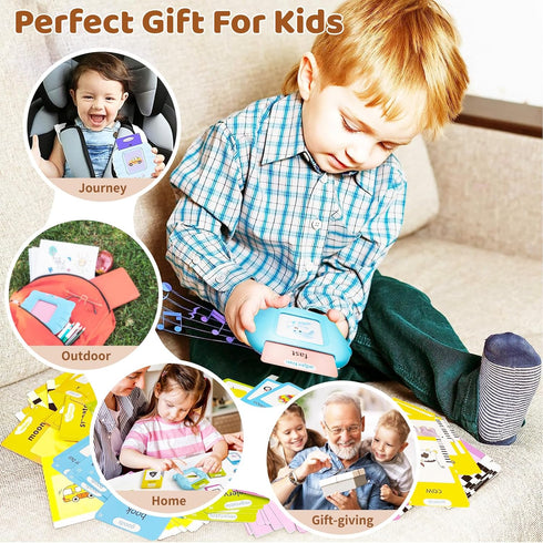 Talking Flash Cards for Toddlers 2-4 Years, 510 Sight Words, Autism Sensory Toys for Autistic Children,Learning Montessori Toys, Educational Presc...
