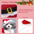 QETRABONE Small Santa Dog Cat Costume Christmas Pet Clothes Outfits Red Christmas Santa Claus Hat Scarf Cosplay Dressing up Xmas Party New Year Cl...