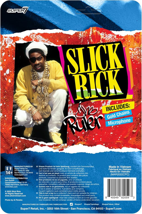 Super7 Slick Rick The Ruler - 3.75" Slick Rick Action Figure with Accessories Hip Hop Collectibles and Retro Toys...