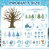 Glenmal 85 Pcs Winter Classroom Bulletin Board Decorations Snowflake Snowman Cutouts with Glue Point Bulletin Board Cutouts for Classroom School C...