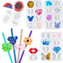 NiArt 8mm Straw Topper Epoxy Resin DIY Casting Silicone Mold Kit, 5 Molds with 14 Shapes Lip/Gear/Heart/Star/Crown/Diamond/Butterfly/Sunflower/Bir...
