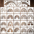 22 Pieces Boho Rainbow Stencils, Reusable Bohemian Rainbow Templates Painting Stencils for Wall DIY Crafts Scrapbooking Card Making...