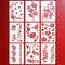 9 PCS Flower Stencils for Painting on Wood, Vine Leaf Cherry Blossom Stencil Bird Tree Branch Stencils Floral Rose Stencil for Painting on Wood Wa...