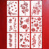 9 PCS Flower Stencils for Painting on Wood, Vine Leaf Cherry Blossom Stencil Bird Tree Branch Stencils Floral Rose Stencil for Painting on Wood Wa...