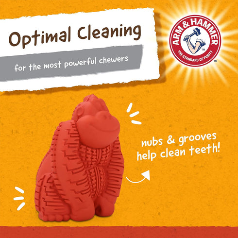 Arm & Hammer for Pets Super Treadz Mini Gorilla Dental Chew Toy for Dogs | Dog Dental Chew Toys Reduce Plaque & Tartar Buildup Without Brushing | ...