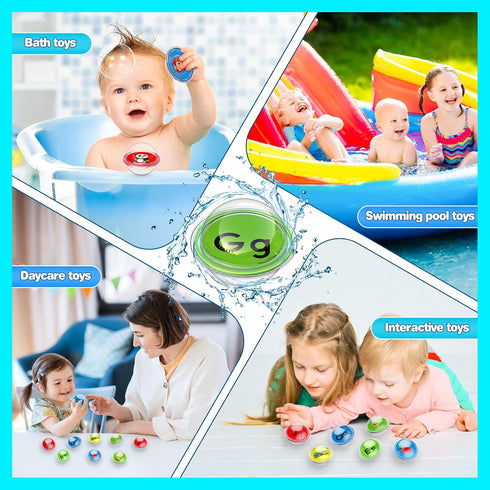 Bath Toys for Kids - 26 PCS Float & Find Alphabet Bubbles Baby Pool Toys for Toddlers 1-3,Water Table Bathtub Kids Party Toy,Preschool Learning To...