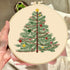BEUNITONE 4PCS Christmas Tree Embroidery Kit Merry Christmas Stamped Cross Stitch Kit Snowflake Pine Tree Needlepoint Kit DIY Adult Beginner Stamp...