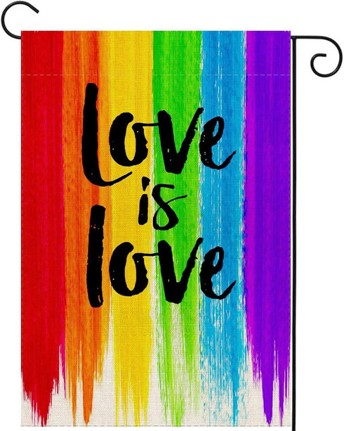 Pride Rainbow LGBTQ Garden Flags 12x18 Inch Double Sized Lesbian Gay Yard Outdoor Decoration(D)...