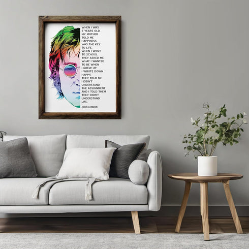 Posterizer 1 pcs-John Lennon life quotes-retro typography-Musical Art Collection-Quotes and Poems-Gift for Men Women Entrepreneur Teens-Decor for ...