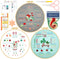 Ponpon 3 Sets Embroidery Kit for Beginners, Embroidery Kit for Adults with Follow Instruction, Cross Stitch Kits with Wooden Embroidery Hoops (Stl...